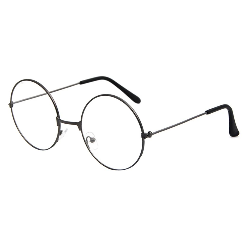 Ретро женские мужские Оптические очки круглые металлические оправы для мальчиков и девочек декоративные винтажные очки - Frame Color: 5