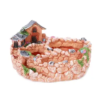 

BESTOYARD Modern Fairy Garden DIY Bonsai Miniature Resin Planter Pots Cottage Sweet House Flowerpot for Succulent Plants