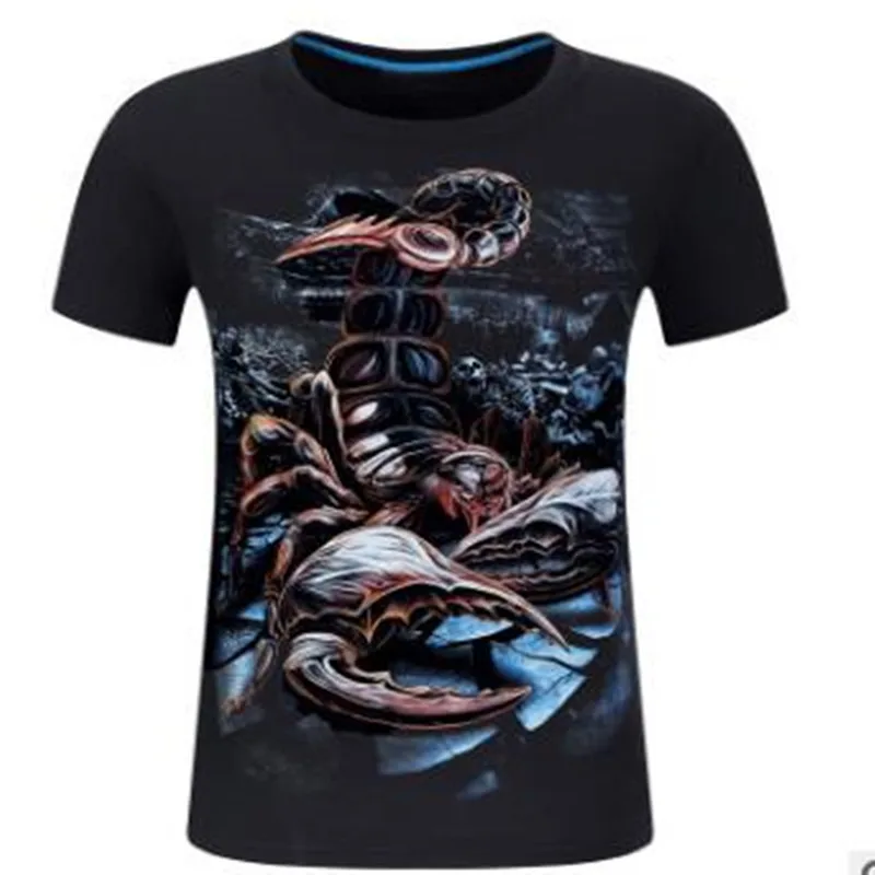 

Hot 2019 New Spring Men 3D Short Sleeved T-shirt Explosion Domineering Personality T-shirt With Stereo XL - Scorpions