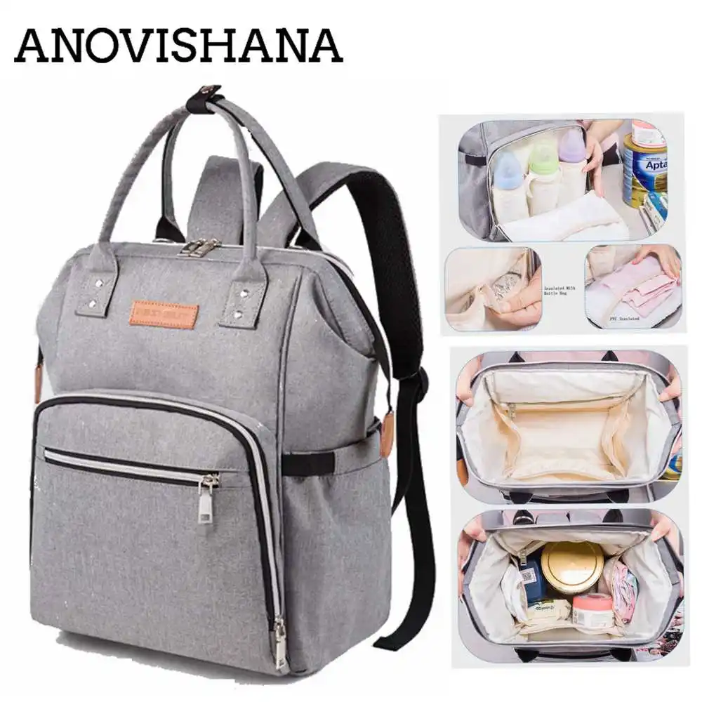 

ANOVISHANA Baby care Bag Mummy Maternity Nappy Large Capacity Waterproof sturdy Red Bolsa Maternidade Designer Nursing backpack