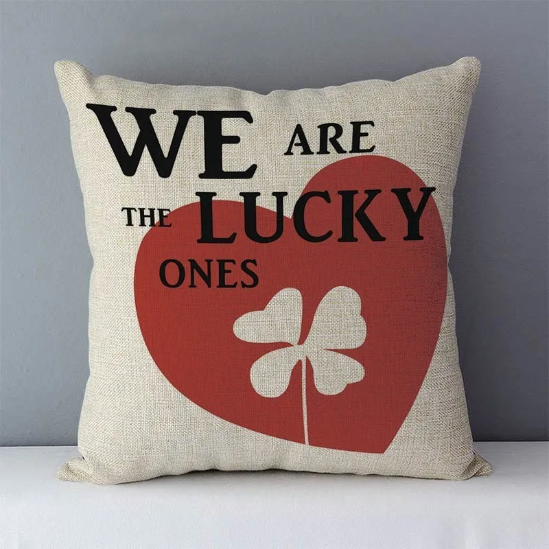 Popular phrase words letters printed couch cushion home decorative pillows 45x45cm square cushions without core "Love you more"