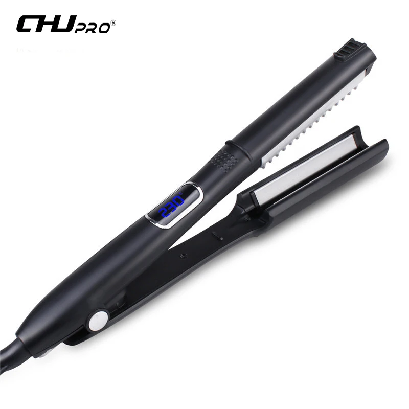

CHJ 4 in 1 Hair straightenning and curling Multifunctional Hair Curlers Straighteners Professional Curling Wand Hair Iron