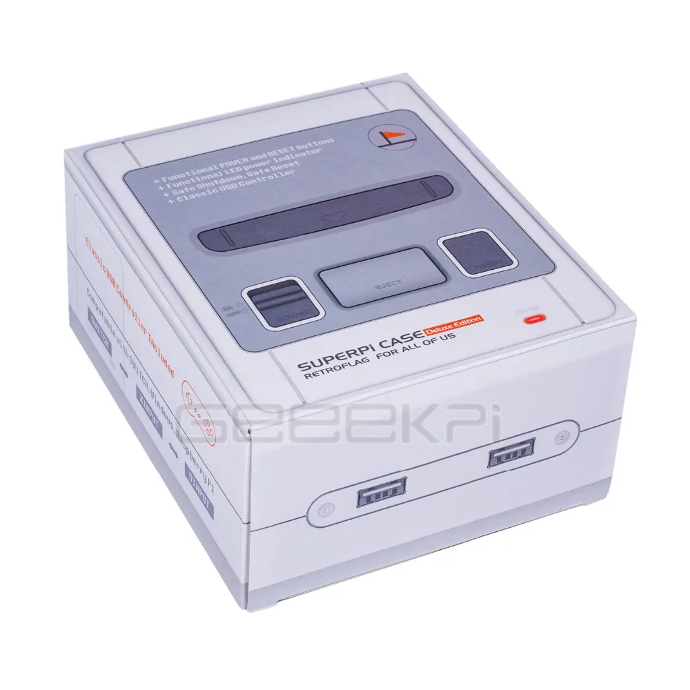 В наличии! Оригинальный чехол GeeekPi Retroflag SUPERPi J NESPi с дополнительным игровым