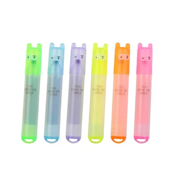 

6 Pcs/lot Cute Kawaii 6 Color Mini Rainbow M&g Highlighter Pen Stationery Sets Office School Supplies Gift Korean Student