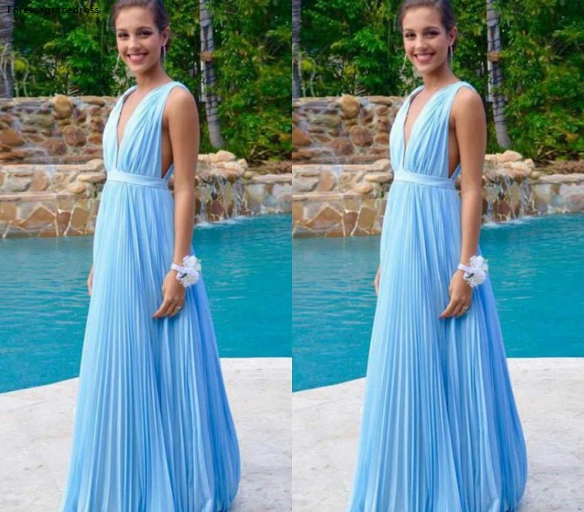 Finalmente crear Temeridad Vestidos de dama de Honor de gasa, vestidos de dama de Honor de talla  grande, color azul cielo, verano, jardín campestre, fiesta de boda,  invitados, 2019|Vestidos para dama de honor| - AliExpress