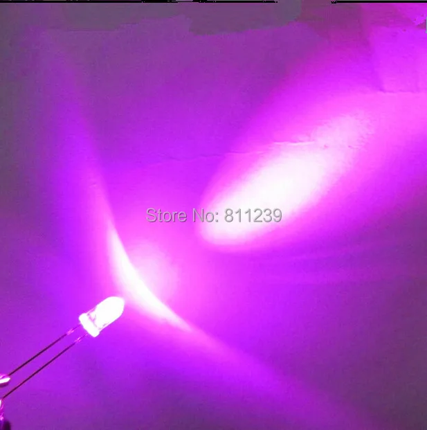 

1000PCS 3MM Pink LED Transparent Water Clear Round Super Bright LED diodes