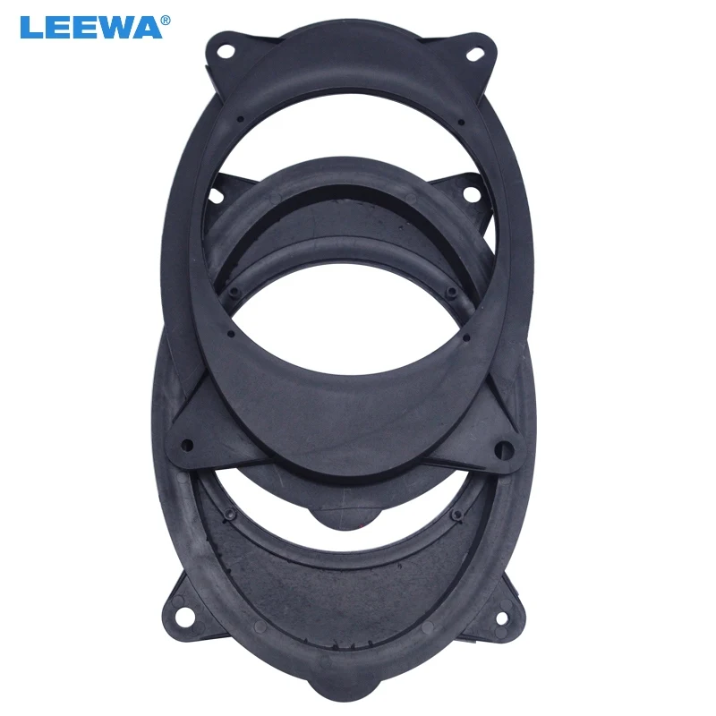 

LEEWA 2pcs 6x9 To 6.5" Car Speaker Spacer Solid for Subaru Forester Front Door Audio Pad Mat Adapter Modified Rings Kit #CA5523