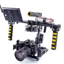 3 оси ручной держатель для телефона Gimbal стабилизатор w/двигатели и контроллер Джойстик для 5D Mk II, Mark III BMCC