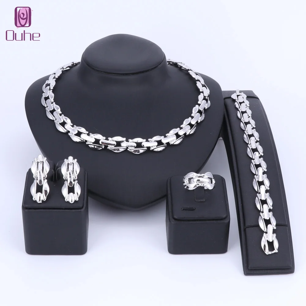 Ювелирный Комплект из колье серёг браслета и кольца|necklace earring bracelet ring|jewelry sets