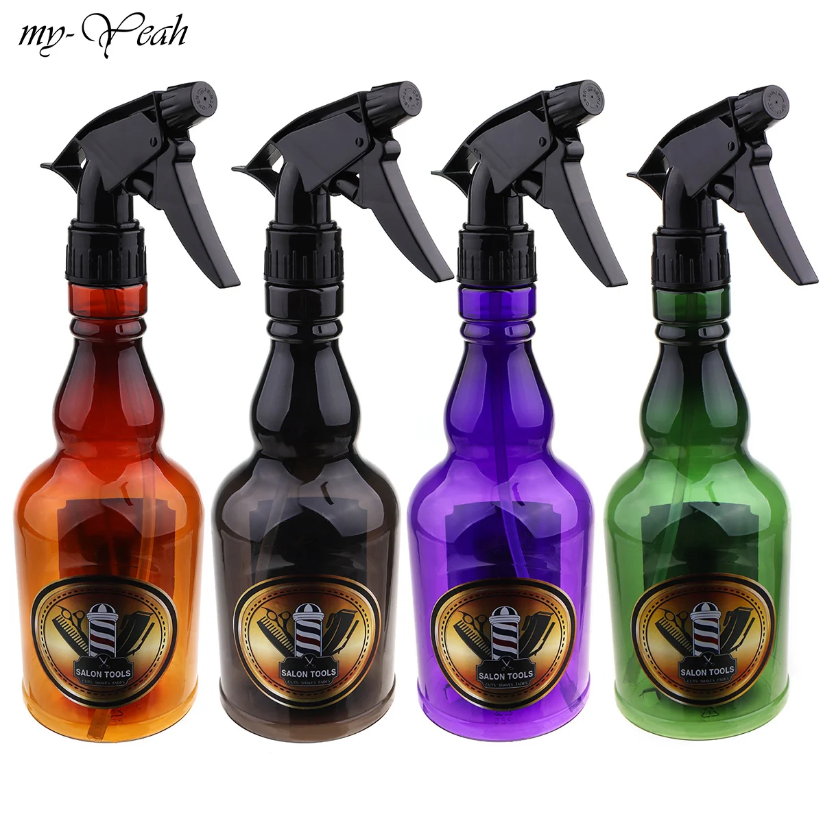 

4 Colors 650ml Refillable Spray Bottle Fine Mist Sprayer Empty Water Atomizer Barber Hair Cutting Pro Salon Tool