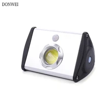 DONWEI Водонепроницаемый COB солнечный светильник Открытый садовый светильник беспроводной PIR солнечный датчик движения на солнечной батарее аварийный настенный светильник