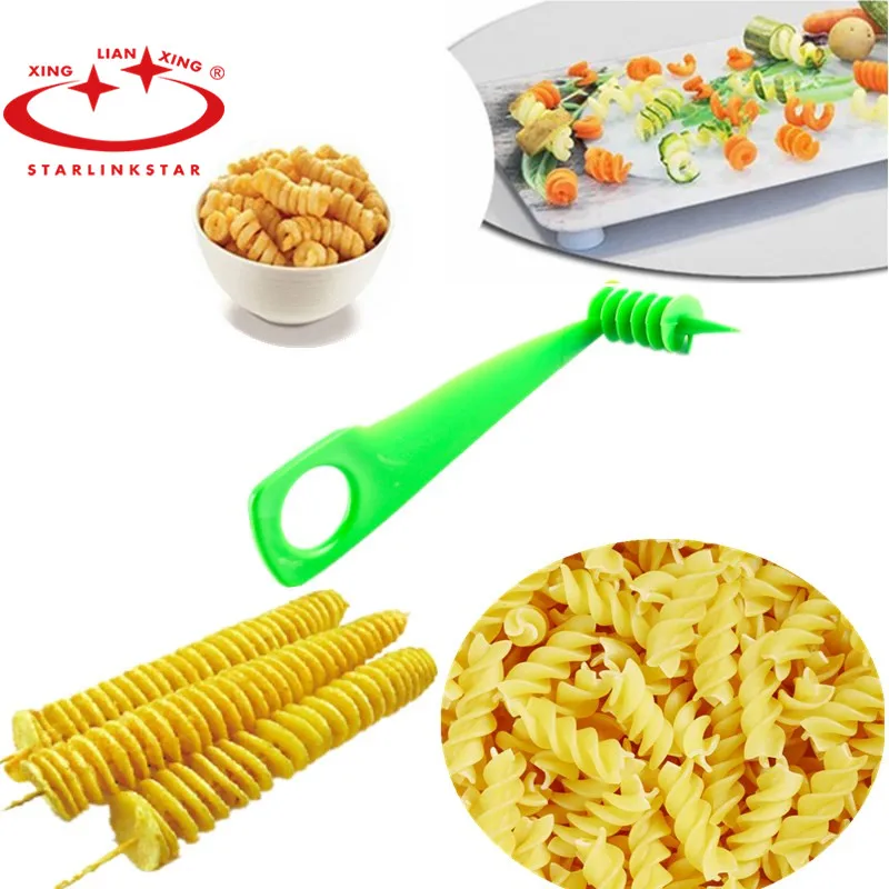 

1 pc Manual Spiral Screw Slicer Potato Carrot Cucumber Vegetables Spiral Knife Kitchen Tools
