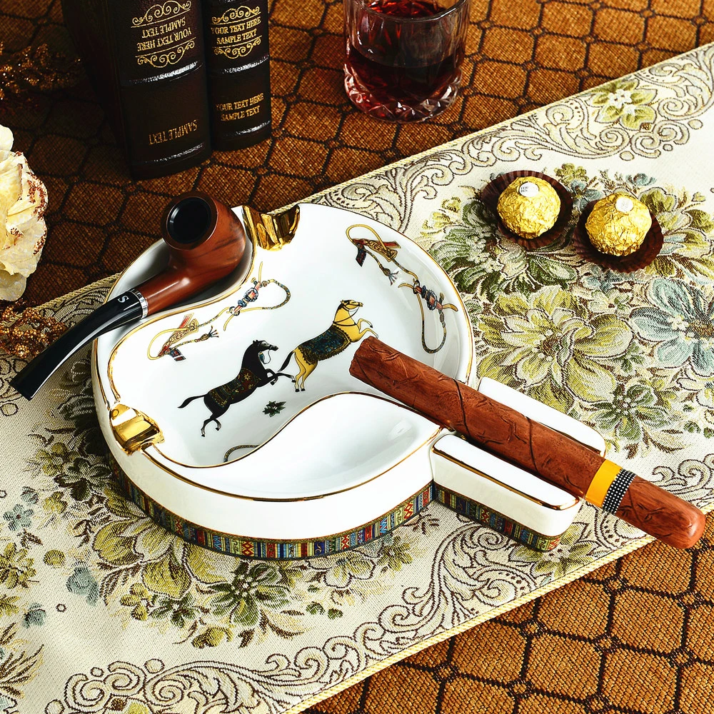 

Cigar ashtray ceramic Tobacco ashtray Ashtrays Cigar products Tobacco supplier Office decoration Gift for him