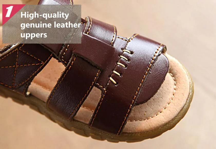 Children's genuine leather sandals-27