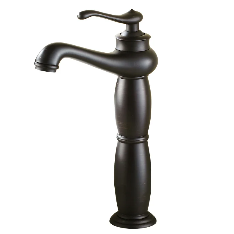 

all copper black bronze basin heightening production wholesale a undertakes to hot and cold mixer water black basin faucet tap