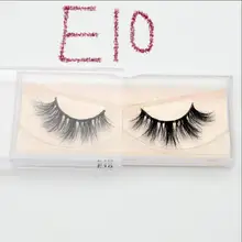 Visofree, ручная работа, натуральные толстые мягкие Накладные ресницы, 1 пара, коробка, блестящая упаковка, макияж, удлинение, длинные ресницы, 3D норковые ресницы E10