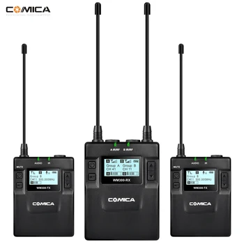 

CoMica CVM-WM300(A) UHF 96-Channel Zinc Alloy Rechargeable Wireless Microphone Receiver + Dual Lavalier Mic for Canon Nikon Sony