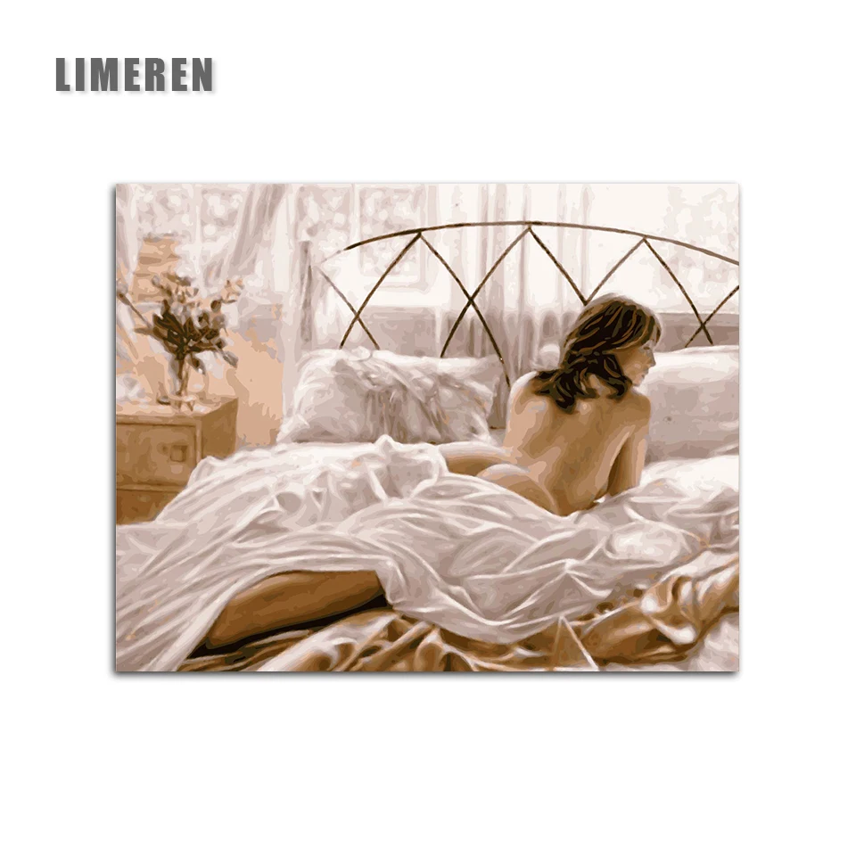 

Sexy Girl Pictures By Numbers DIY Hand Painted Figure Oil Painting By Numbers Coloring Women For Living Room Digital Decor