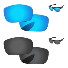 Черный и голубой лед 2 пар поляризованных Сменные линзы для солнцезащитные очки рамки UVA и UVB Защита