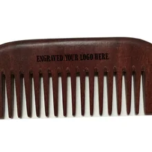 Индивидуальный ваш логотип темный цвет прямой с широкими зубами деревянный гребень Amoora деревянный гребень борода гребень забота о здоровье гребень