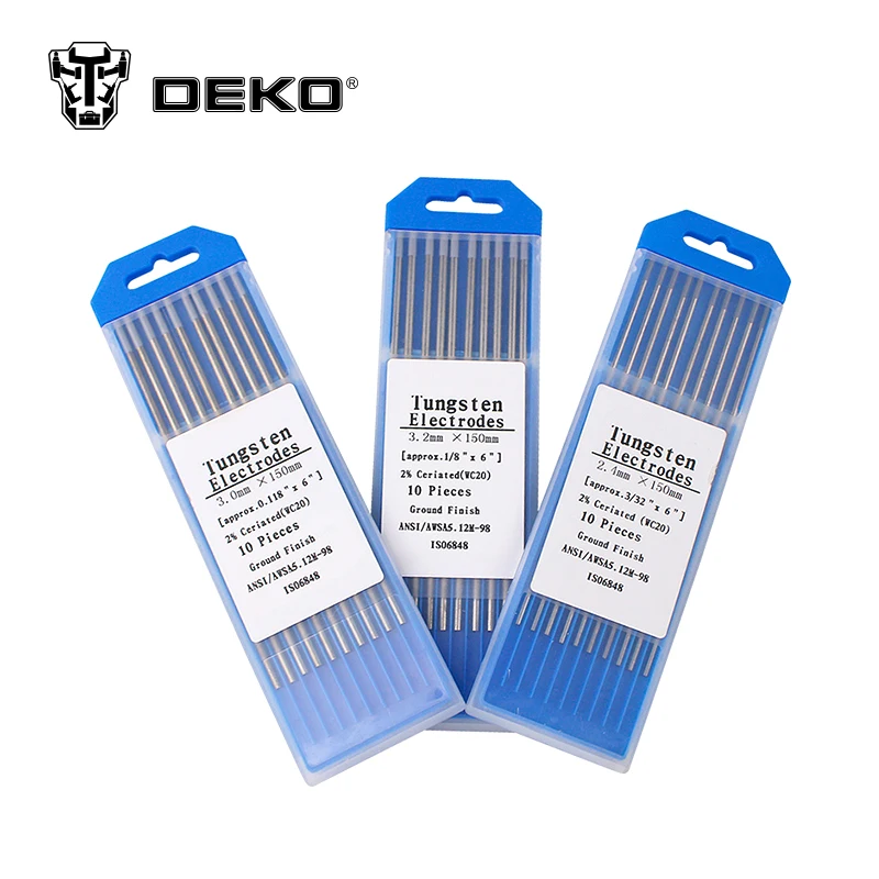 

10pcs Gray Color Code 1.6/2.0/2.4/3.0/3.2/4.0*150mm Cerium Tungsten Electrode Head Tungsten Needle/Wire for TIG Welding Machine