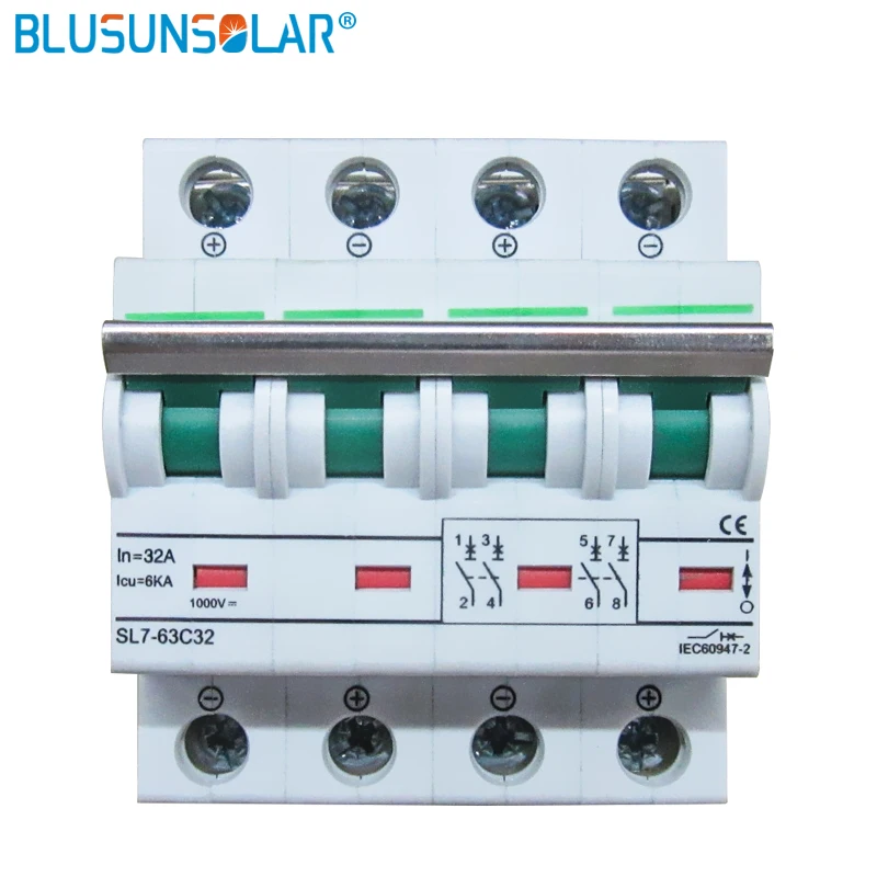 20 шт./лот высокое качество 4P в 32A / Icu 6KA DC800V MCB Солнечная энергия фотогальванический