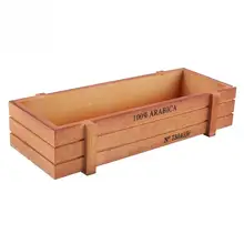 Maceta de madera Vintage para plantas suculentas, maceta cuadrada para flores, caja rectangular para el hogar, escritorio, caja de bandeja de almacenamiento