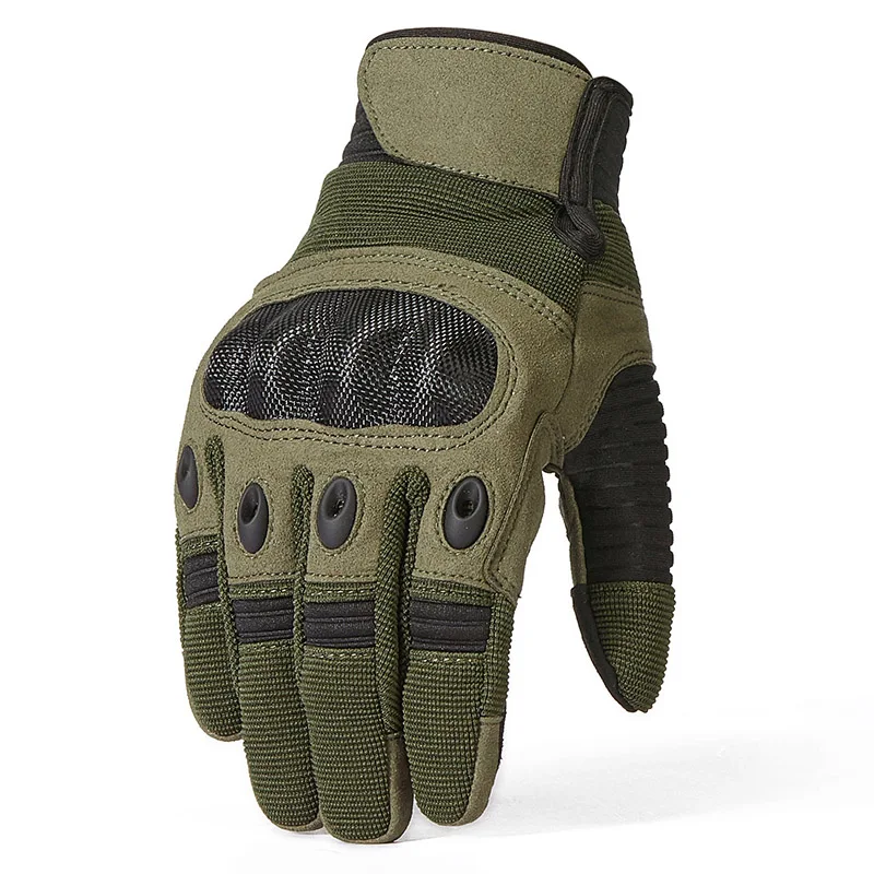 ReFire Gear Army Military Tactical Gloves Men Paintball Airsoft Carbon Knuckle Full Finger Glove Anti-Skid Bicycle Combat Mitten 