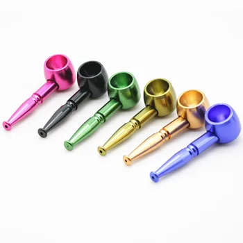 

1Pc 2017 Newest Big Smoke Pan Shape Smoking Pipe Metal Portable Smoking Spice Narguile Many Colors Hookah Accessory Tobacco Pipe