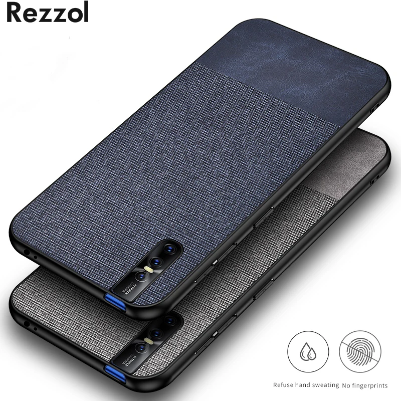 Fabric Case For VIVO V15 Pro Case Cloth Hard Back Cover For VIVO V15Pro V15 Pro Phone Case Soft Silicone Bumper Fundas