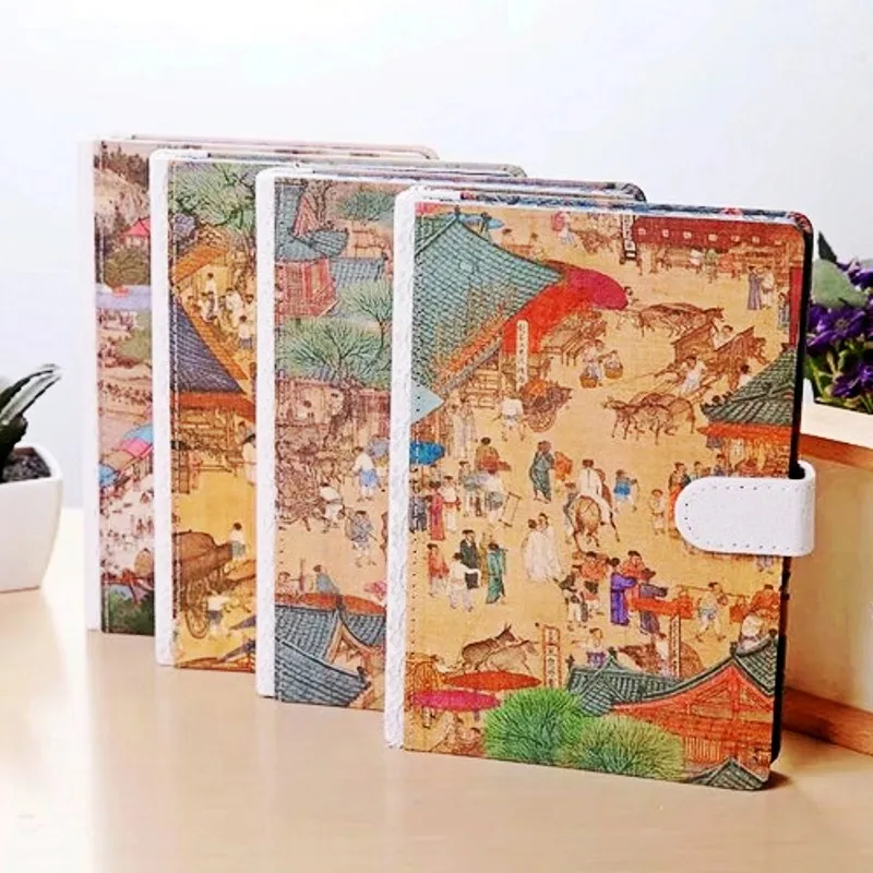 

2018 NEW HOT!Creative Vintage Magnetic Button Notebook A5 diary planner agenda filofax note book Graffiti office school supplies
