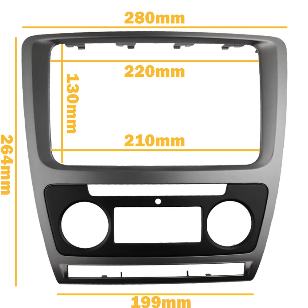 LONGHSI 2 Din радио фасции для Skoda Octavia аудио стерео монтажная панель установка тире комплект отделка рамка адаптер 2din