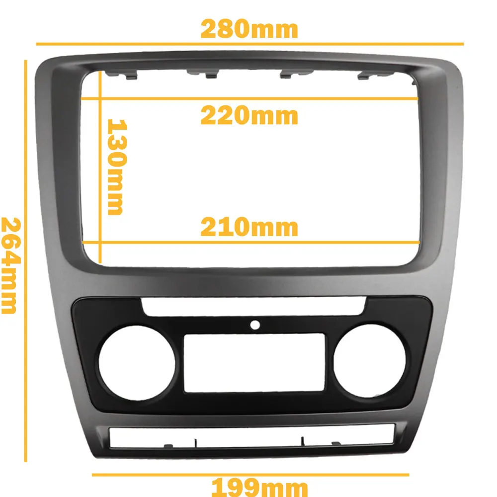 Skup LONGHSI 2 Din ramka wykończeniowa radia dla Skoda Octavia audio stereo montaż panelowy zestaw na deskę rozdzielczą rama wykończeniowa Adapter 2din