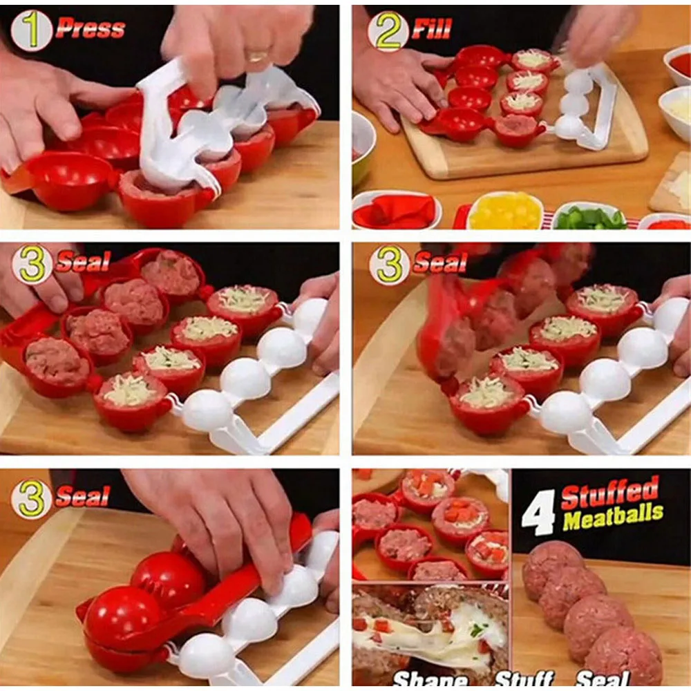 Newbie Meatballs Mold Stuffed Fish Meat Maker Homemade DIY Patty Maker Meat Tools Cooking Tools Kitchen Accessories Newbie Meatballs Mold Stuffed Fish Meat Maker Homemade DIY Patty Maker Meat Tools Cooking Tools Kitchen Accessories