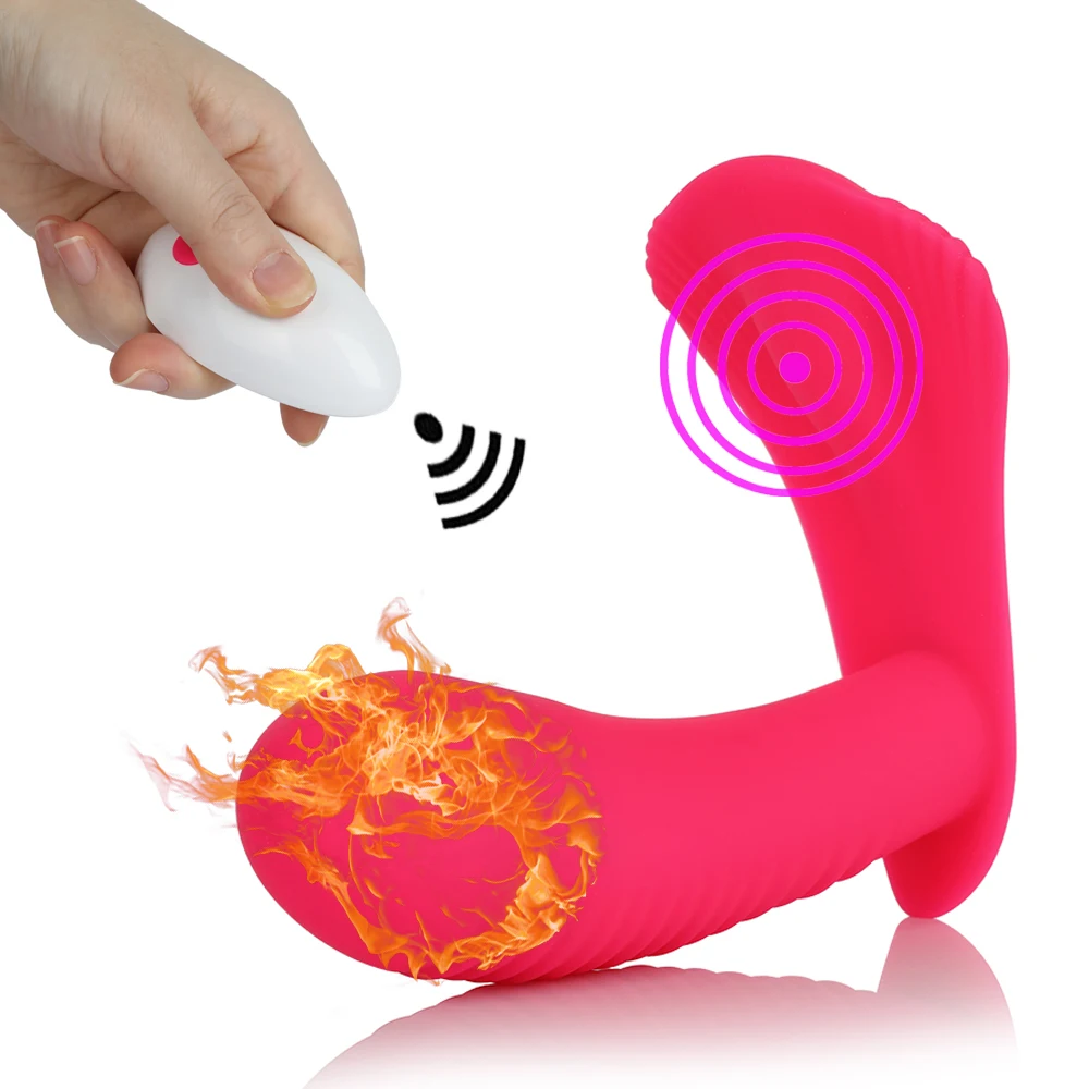 Out Wearable Vibrator Of 7 Frequency Warm Heating Double -5251