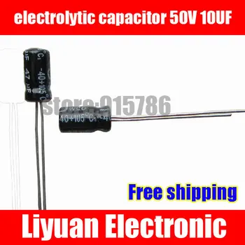 

Free shipping high-quality electrolytic capacitor 50V 10UF / Aluminum Capacitor 10UF 50V / Volume 4 * 7MM
