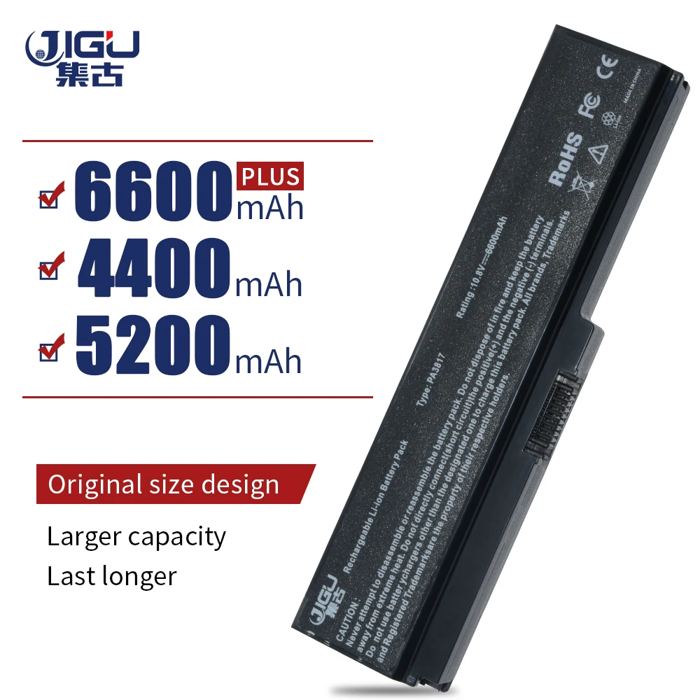 JIGU ноутбука Батарея для Toshiba Сателлит PA3817U-1BAS 1BRS L700 L730 L735 L745 L775 L770 L770-00S L775-109 PA3819U-1BRS |