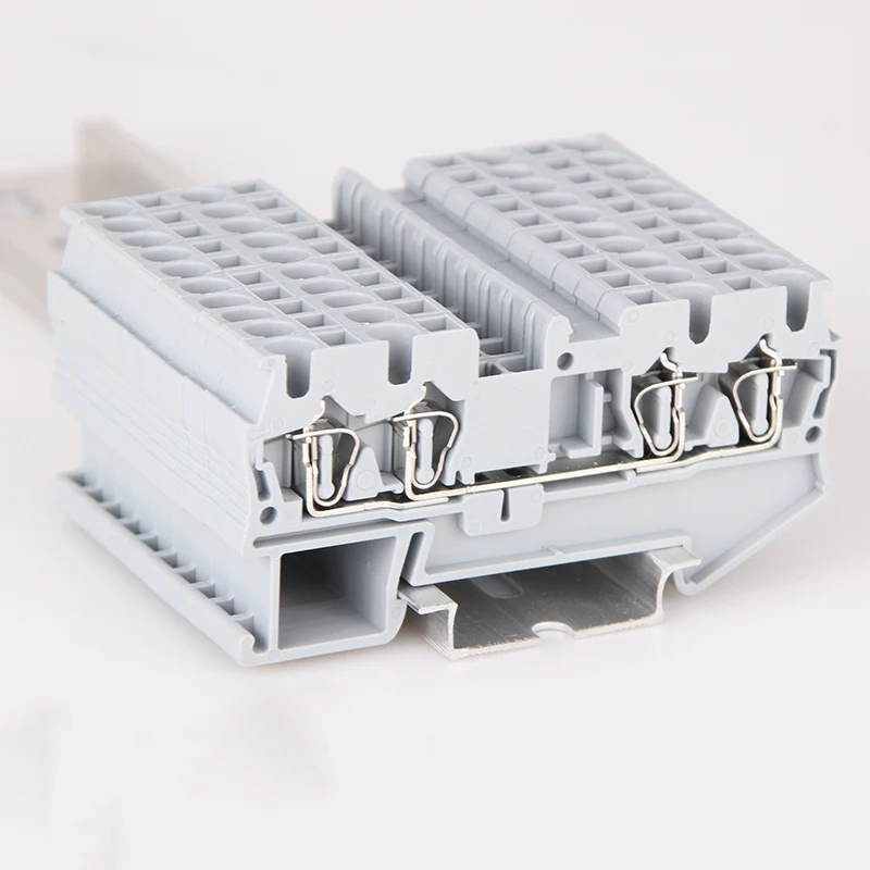 

10Pcs ST-2.5-QUATTRO Instead of PHOENIX Connectors Return Pull Type 4 Conductors Spring Wiring Terminal Blocks