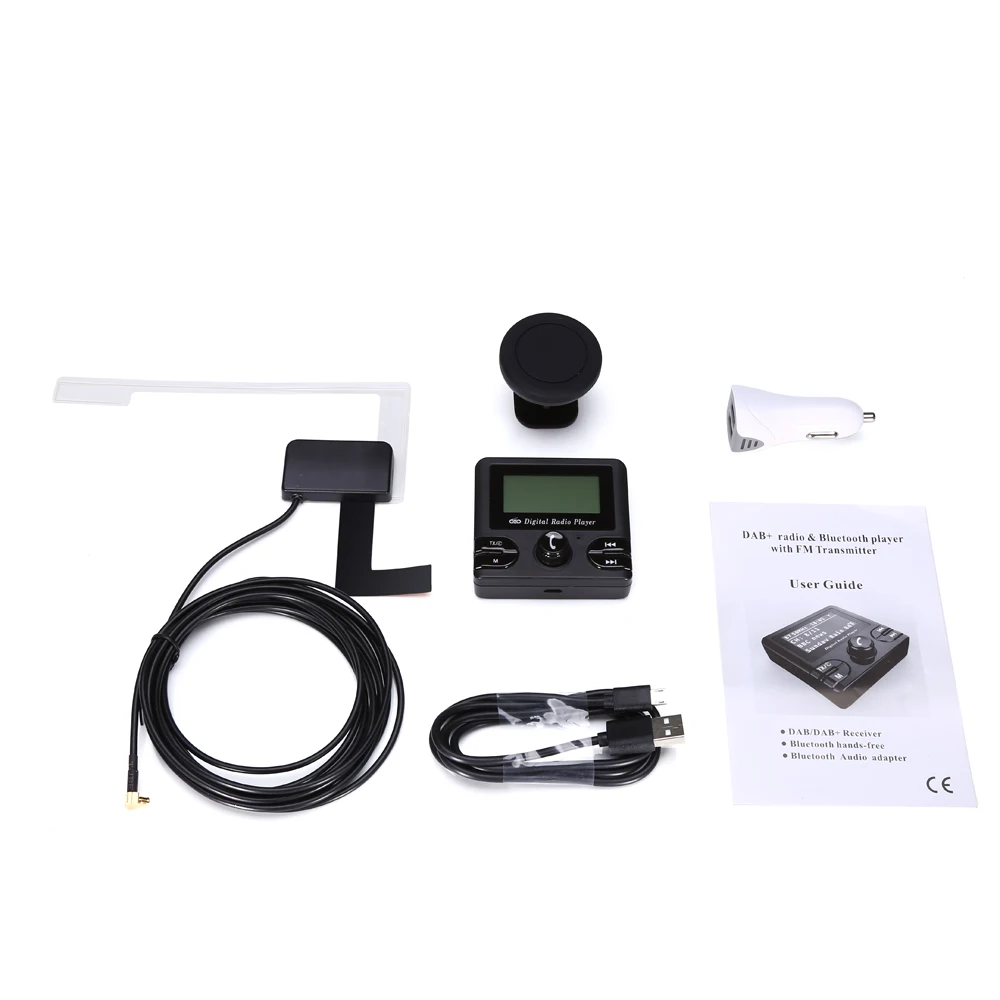 Цифровой радиоприемник DAB Bluetooth автомобильный с FM передачей антенна mp3 плеер