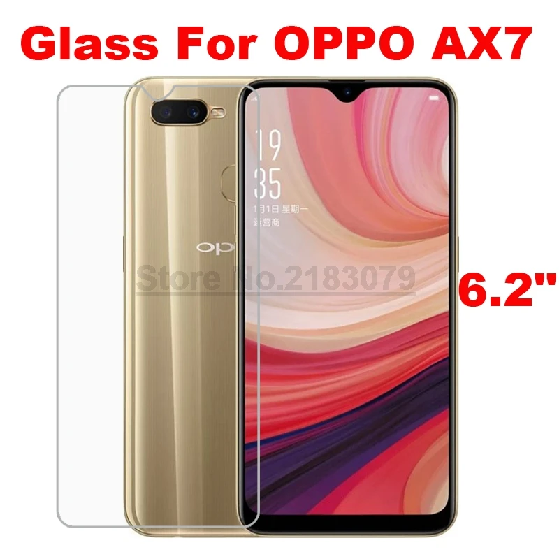 

Tempered Glass for OPPO AX7 Glass Screen Protector 2.5D 9H Glass for OPPO AX7 A7 6.2 Inch Protective Glass Film