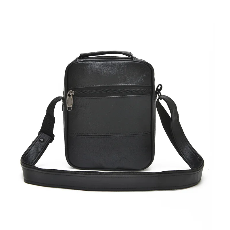 HUANILAI الرجال جلد طبيعي حقيبة ساع للرجال حقائب كتف Crossbody أكياس جديد أزياء الأسود حقائب 2019 TY011