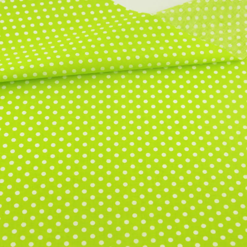 

2016 New Arrivals Crafts Green Cotton Fabric Printed White Dot Design Home Textile Sewing Tecido Doll Cloth Fat Quarter Art Work