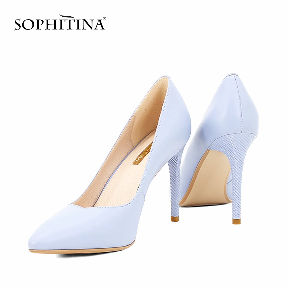 SOPHITINA 2019 туфли-лодочки овчины мелкой острый носок высокий тонкий каблук