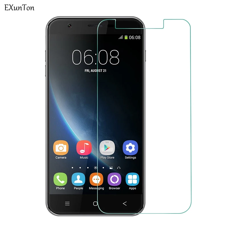 EXUNTON 2PCS For Oukitel U7 Pro Max Plus U7Plus U7Max U7Pro 9H Super Clear Ultra thin Tempered Glass 2.5D Screen Protector Film | Мобильные