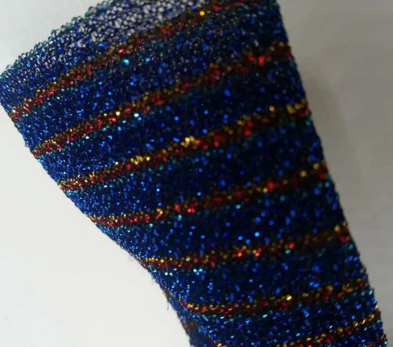 Мерцающая Ткань в полоску металлик полиэстер вечерние украшения блестящая ткань ремесло материал 1 метр - Цвет: 14