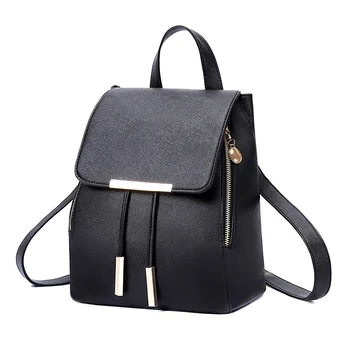 

2019 Women Lady Student Backpack PU Leather Fashion for Travel Dating Mobile Phone Backpacks for Teenage Girls Moch