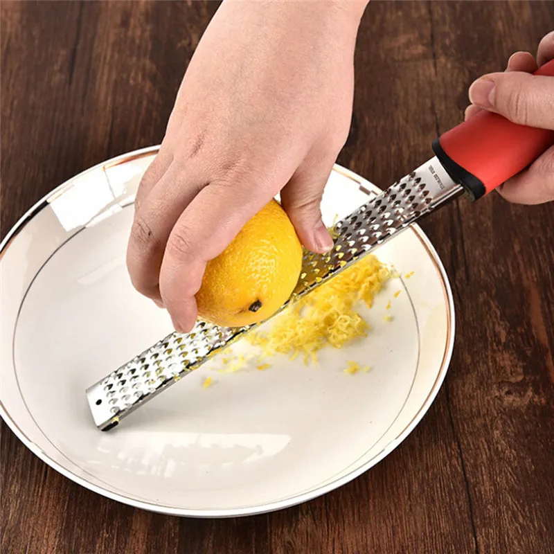 Многофункциональный Нержавеющая сталь терка для сыра шоколадное масло Ножи лимона Zester/нескользящей ручкой и прочные лезвия
