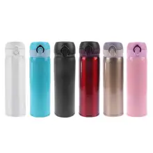 450ml Travel Mug Water Thermos Stainless Steel Double Wall Thermal Cup Bottle Vacuum Cup School Home Tea Coffee Drink Bottle