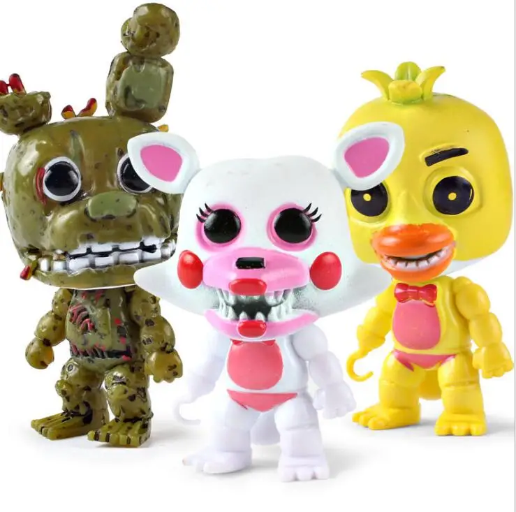 Пять ночей у Фредди около 10 см ПВХ фигурку FNAF Бонни Фокси Fazbear Медведь кукла для