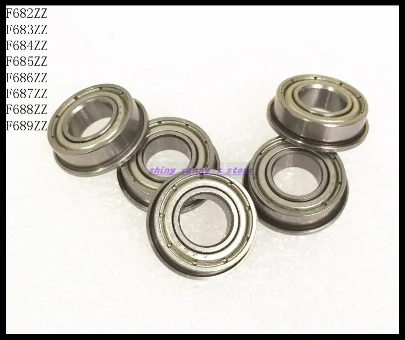 20pcs/Lot F682ZZ F682 ZZ 2x5x2.3mm Flange Bearing Thin Wall Deep Groove